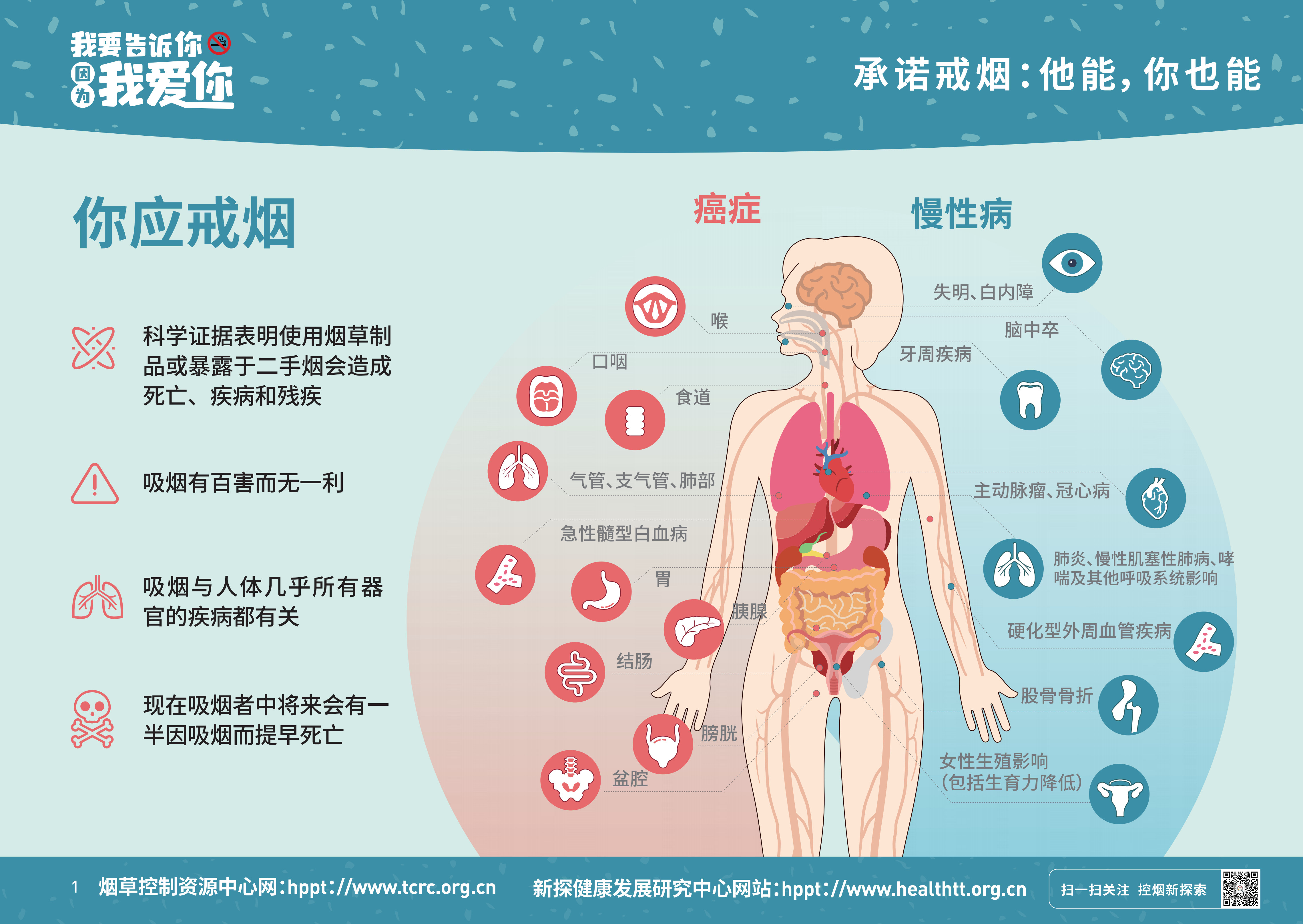 2021年世界无烟日戒烟知识宣传画报